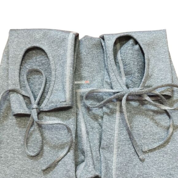 Aerie Ballet Lace Up Tie Grey Heathered Leggings NWOT US S - Picture 7 of 10